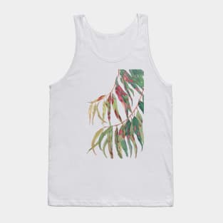 A touch of red - watercolour of eucalyptus branch Tank Top